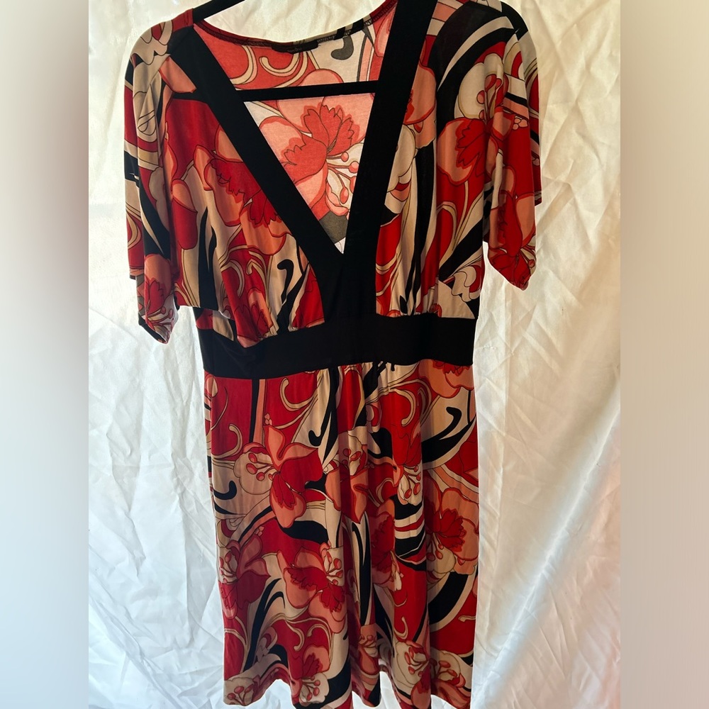 Woman’s orange and black Soorano dress 2x